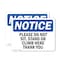 Signmission Please Do Not Sit Stand Or Climb Here Thank You, 5 in W x Rectangle, Vinyl Decal OS-2PACK-NS-D-35-L-17419 - alternate 1